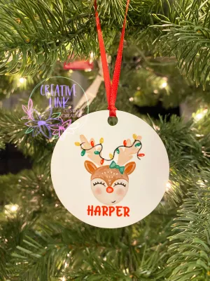 Personalized Reindeer Ornament