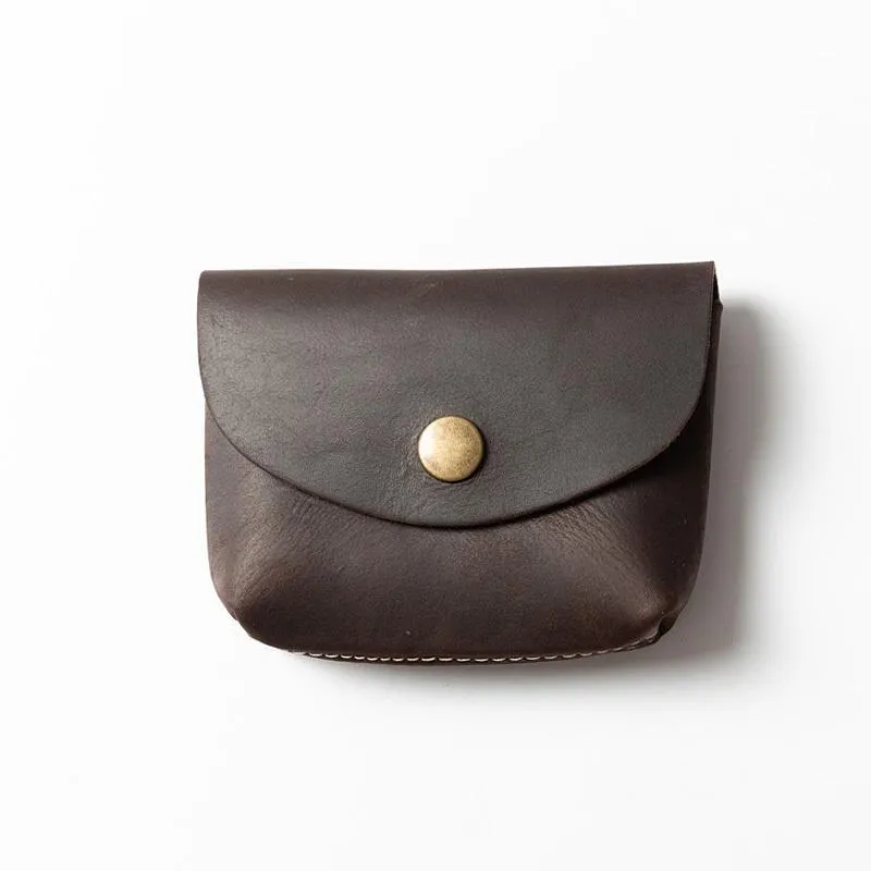 Retro Handmade Leather Small Card Wallets
