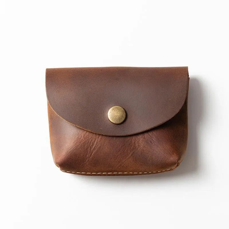 Retro Handmade Leather Small Card Wallets