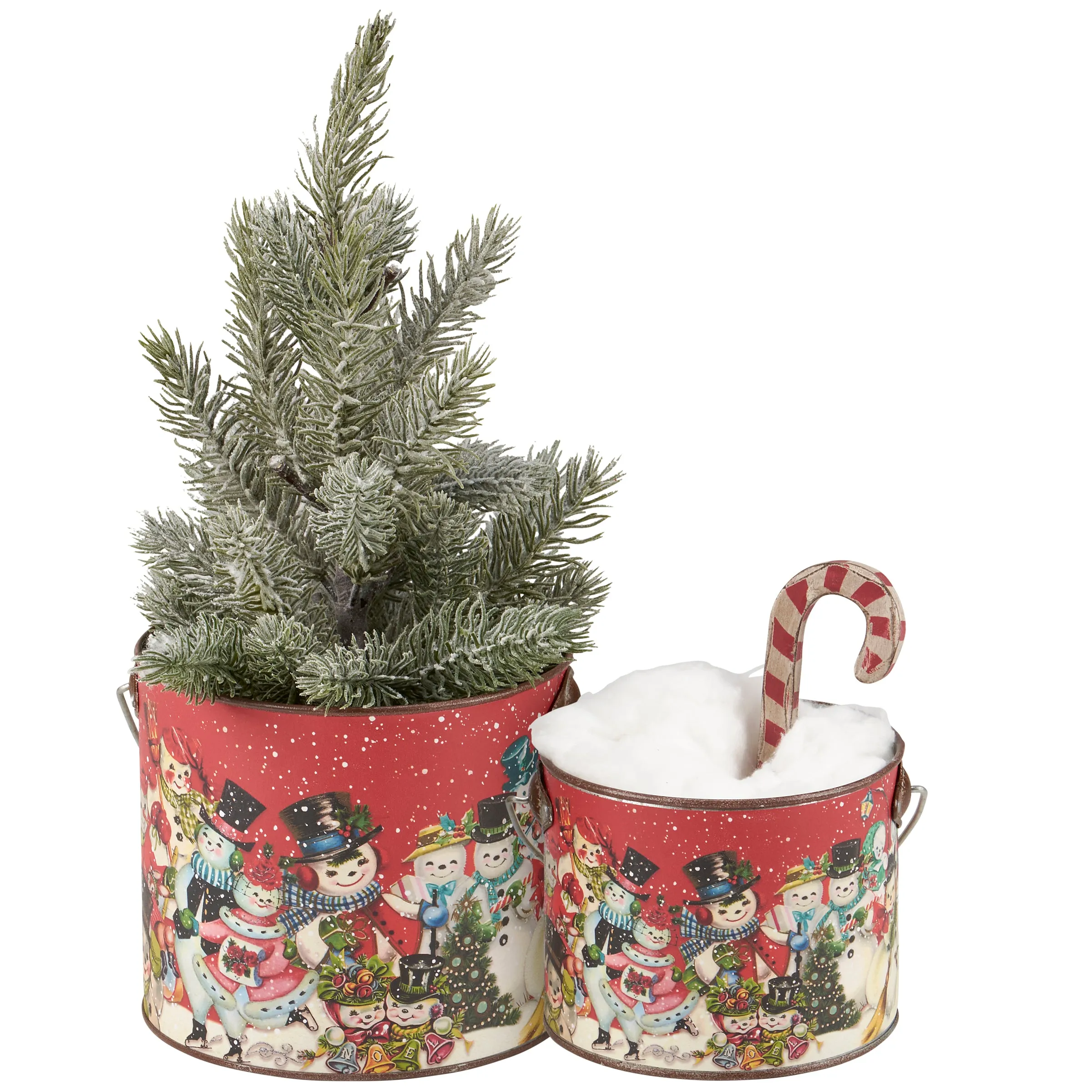 Retro Snowman Bucket Set