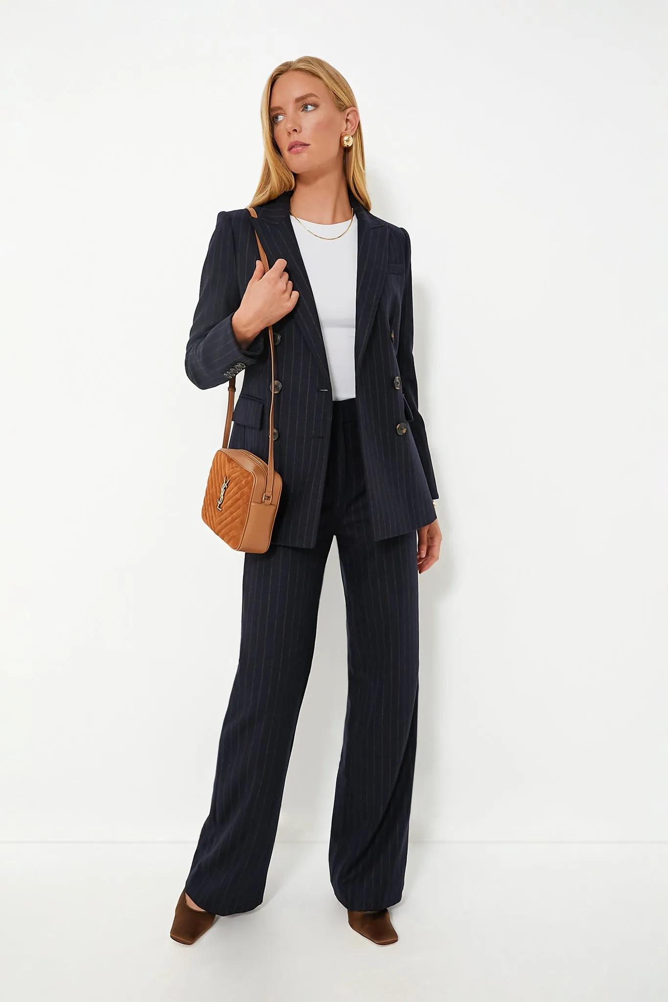 Saint Laurent Cinnamon Suede Medium Lou Satchel Bag