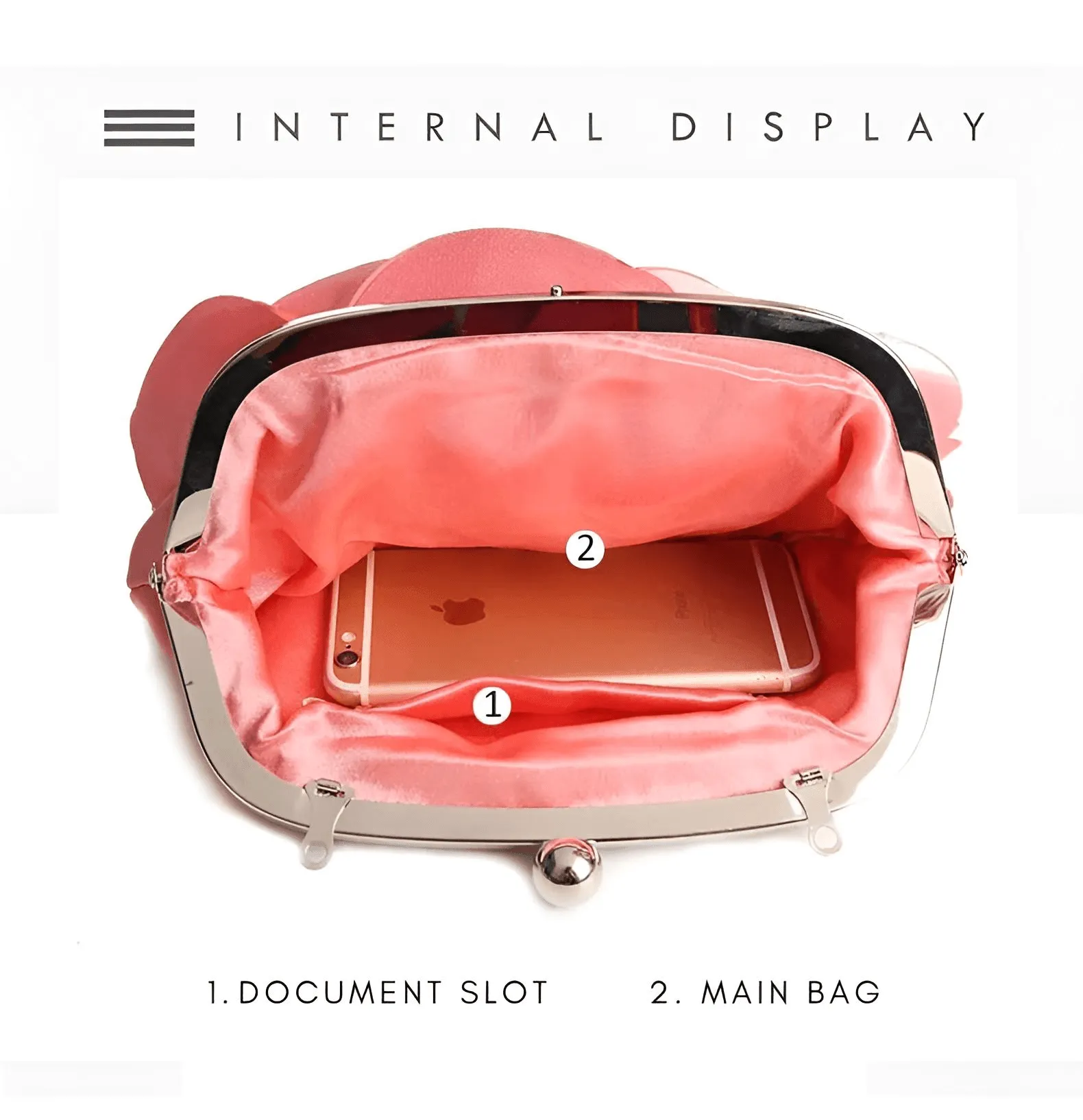 Small Floral Satin Purse Women's