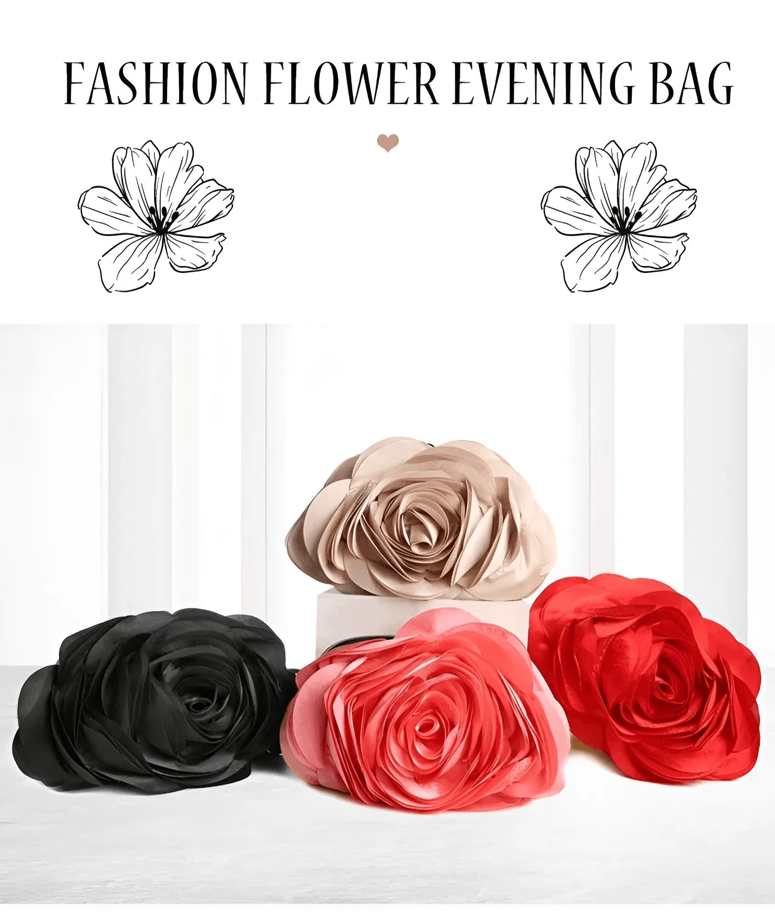Small Floral Satin Purse Women's