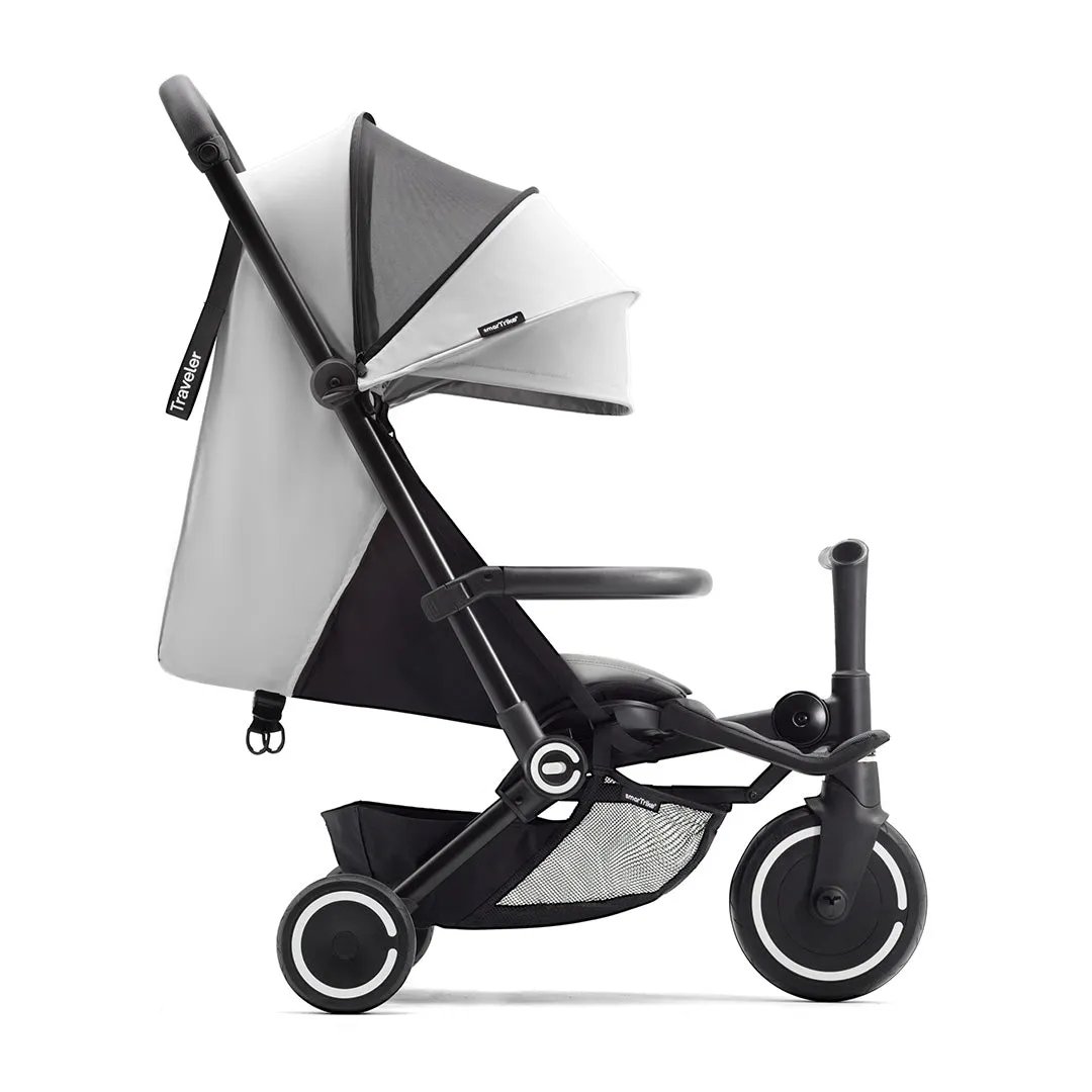 smarTrike Traveler Active Stroller - Silver White