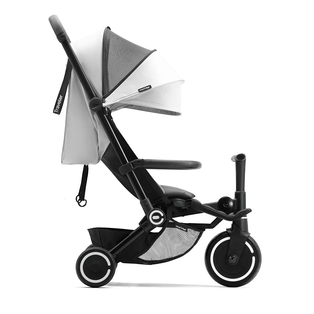 smarTrike Traveler Active Stroller - Silver White