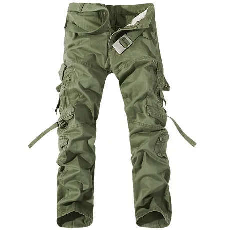 Solid Color Multi-pocket Men's Overalls