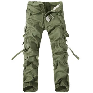 Solid Color Multi-pocket Men's Overalls