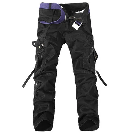 Solid Color Multi-pocket Men's Overalls