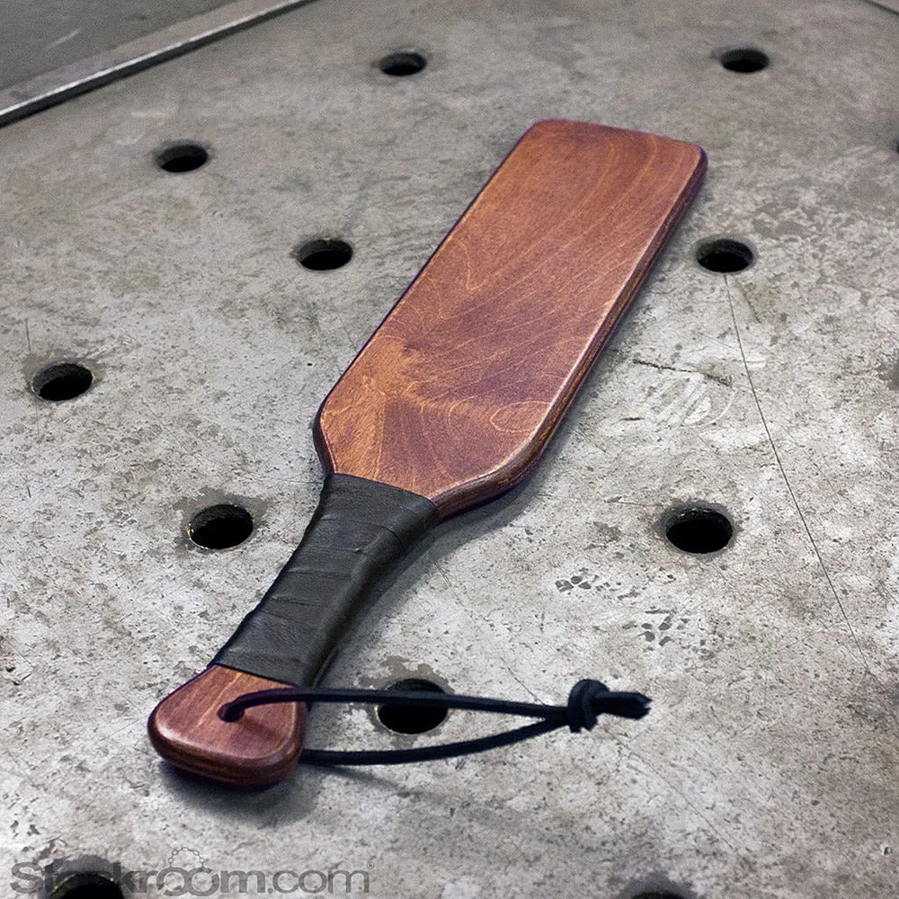 Premium Leather-Wrapped Spanking Paddle for Stockroom Essentials