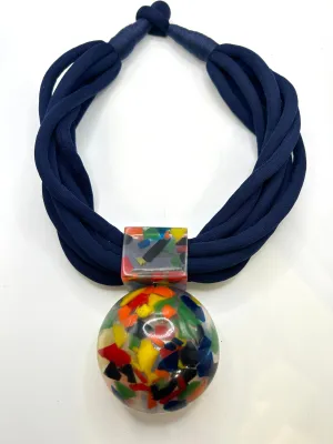 Vivid Spectrum multi Layer Acrylic Ball Statement Necklace