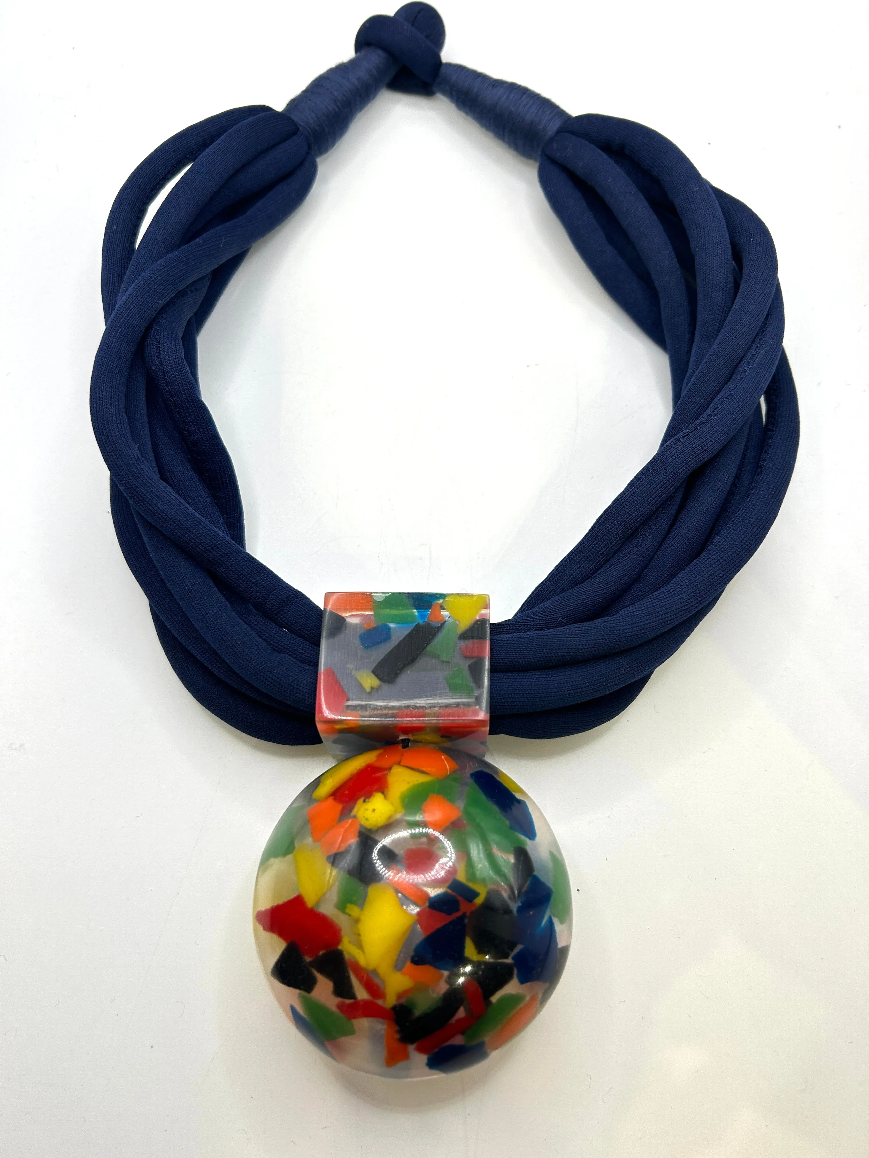 Vivid Spectrum multi Layer Acrylic Ball Statement Necklace