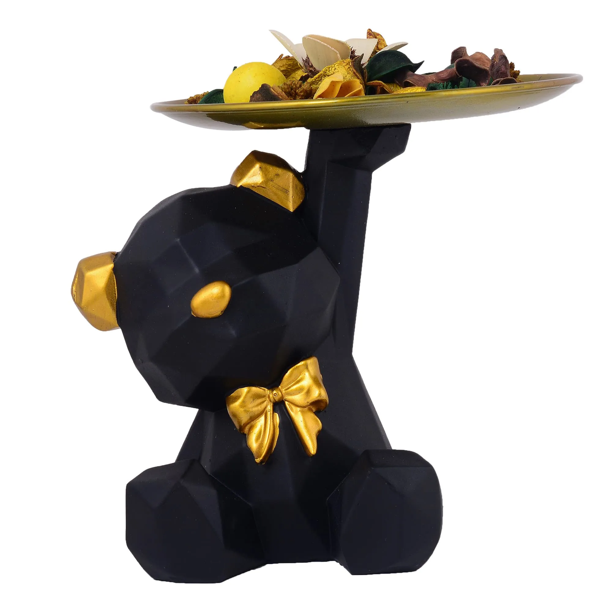 zart Cool Dog Showpiece for Home Decorative Showpiece | Bulldog with Paltter Statue for Home Decor Showpiece | Home Kitchen Decor | Office Decorative Item (Black)