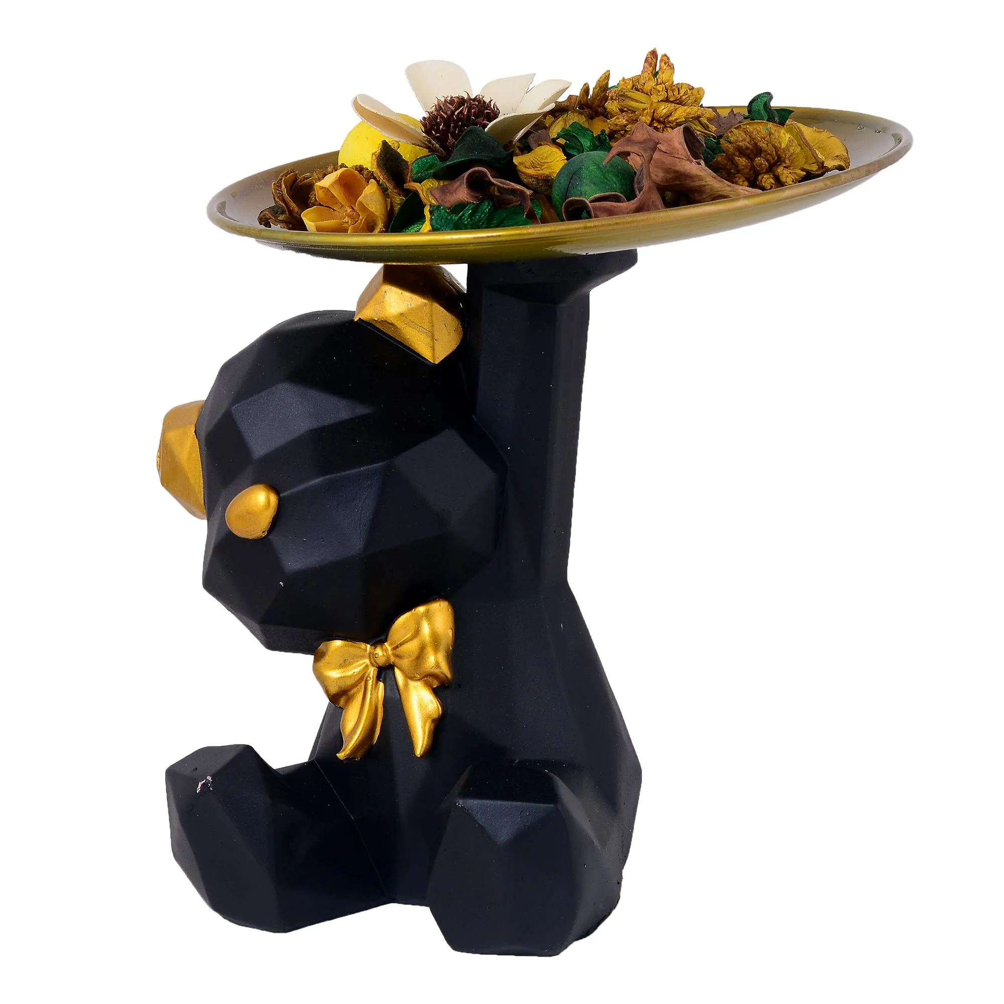 zart Cool Dog Showpiece for Home Decorative Showpiece | Bulldog with Paltter Statue for Home Decor Showpiece | Home Kitchen Decor | Office Decorative Item (Black)